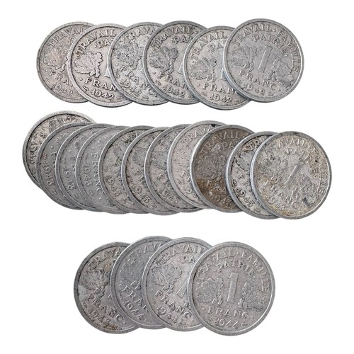 Lot pièces franc - 20,