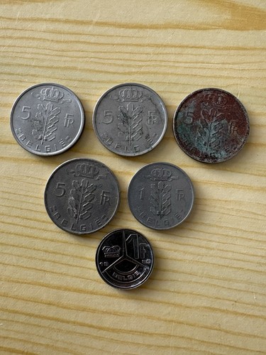 Lot pièces monnaie belgique - 6,