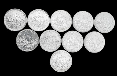 Lot pièces francs - lot, 5