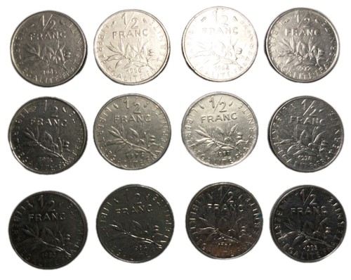 Monete francia franco - 1/2,