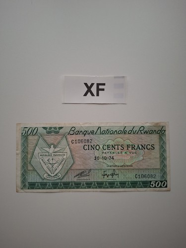 500 franchi 1974 ruanda - franchi,