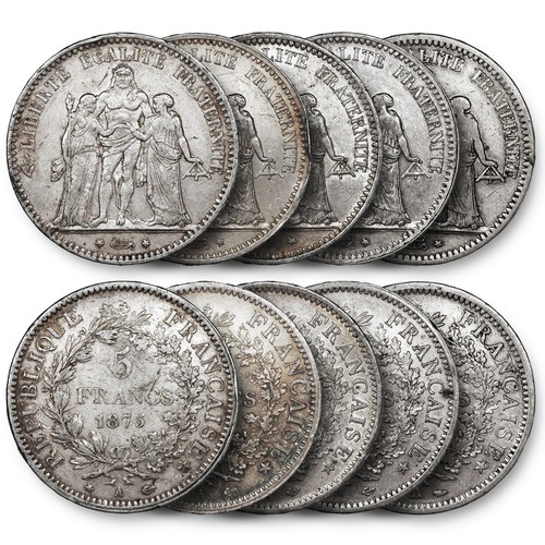 Lot écus 5 francs - de,