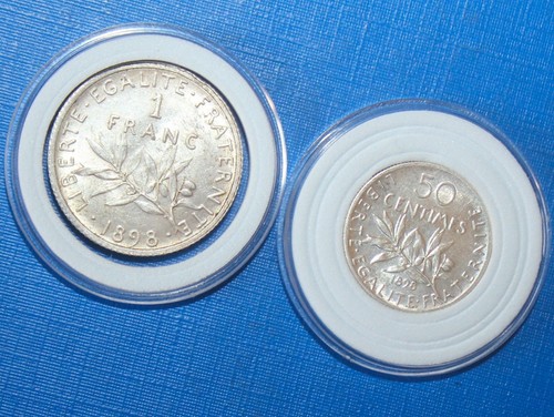 Lot centimes 1 franc - 1,