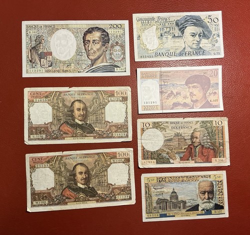 Banque france lot billets - de,