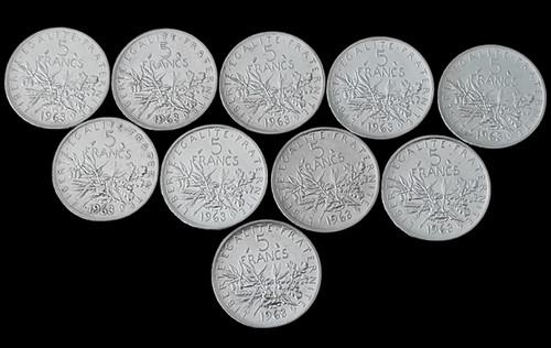 Lot pièces francs - lot,