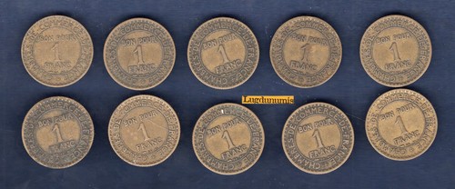 Lot pièces 1 franc - lot, de