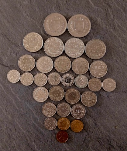 Lotto monete svizzere 26 - lotto,