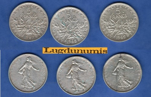 Lot francs semeuse 1967 - francs,
