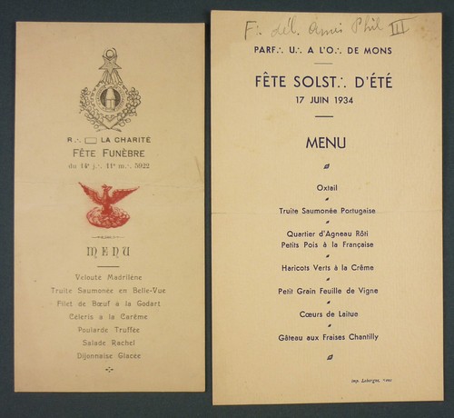 Lot menus franc - de,