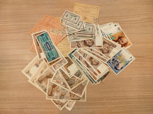 Lotto banconote franchi - lotto, in