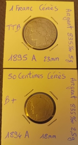Lot monnaies argent - lot, –