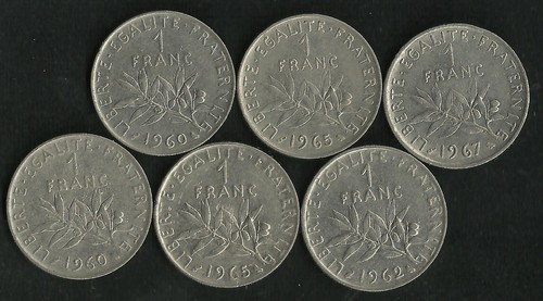 Lot franc semeuse 1960 - lot,