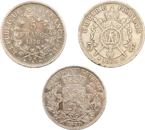 F0909 lotto 3 monete - di,