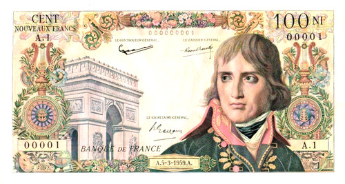 Lot billets franc - de, en