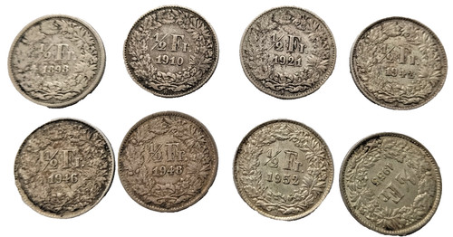 Svizzera lotto 8 monete - lotto,