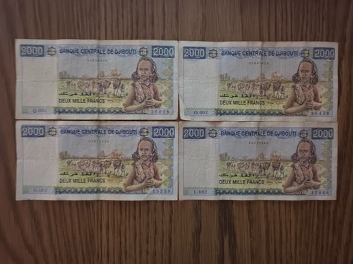 Lotto banconote gibuti 000 - gibuti, 2.000