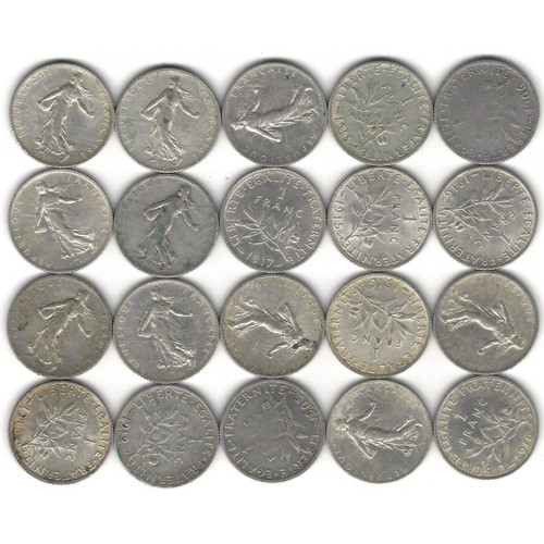 Lotto monete 1 franco - 20,